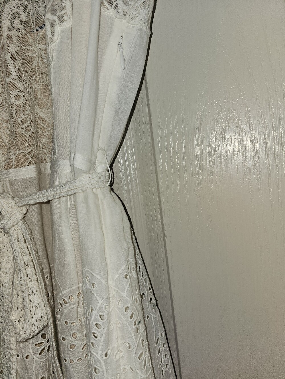 Anthropologie Lil Windward Lace Midi Dress in Cream - Picture 15 of 15